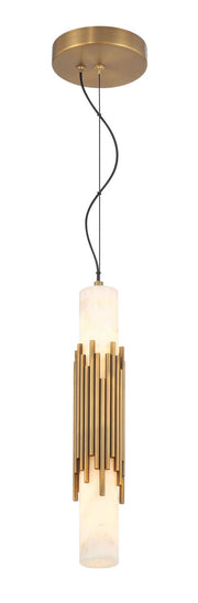 Venna 3" Mini Pendant, 16.5" Tall in Antique Brass