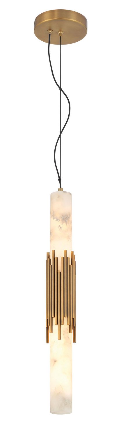 Venna 3" Mini Pendant, 22.5" Tall in Antique Brass