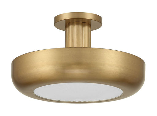 Macey 16" Semi-Flush Mount in Antique Brass