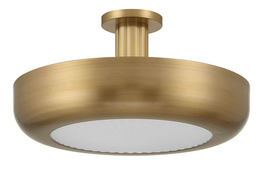 Macey 22" Semi-Flush Mount in Antique Brass
