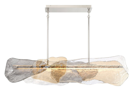 Grotto 58.25" Linear Pendant in Polished Nickel