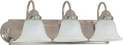 Ballerina 3-Light Bath Vanity Light in Brushed Nickel
