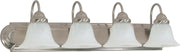 Ballerina 4-Light Bath Vanity Light in Brushed Nickel