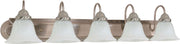 Ballerina 5-Light Bath Vanity Light in Brushed Nickel