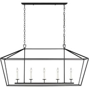 Dianna 5-Light Medium Linear Pendant in Midnight Black
