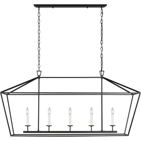 Dianna 5-Light Medium Linear Pendant in Midnight Black