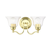 Moreland 2-Light Bath Vanity Light in Polished Brass