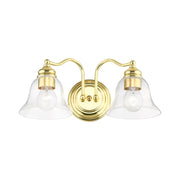 Moreland 2-Light Bath Vanity Light in Polished Brass