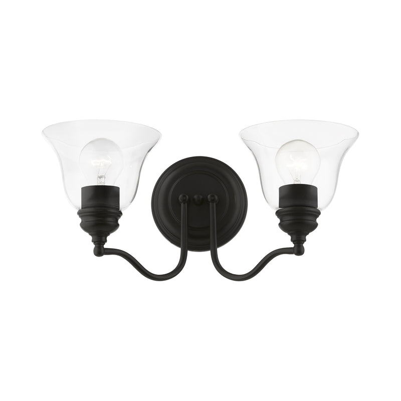 Moreland 2-Light Bath Vanity Light in Black