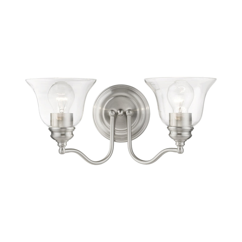Moreland 2-Light Bath Vanity Light in Brushed Nickel
