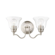 Moreland 2-Light Bath Vanity Light in Brushed Nickel
