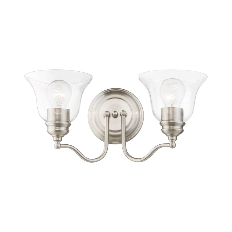 Moreland 2-Light Bath Vanity Light in Brushed Nickel