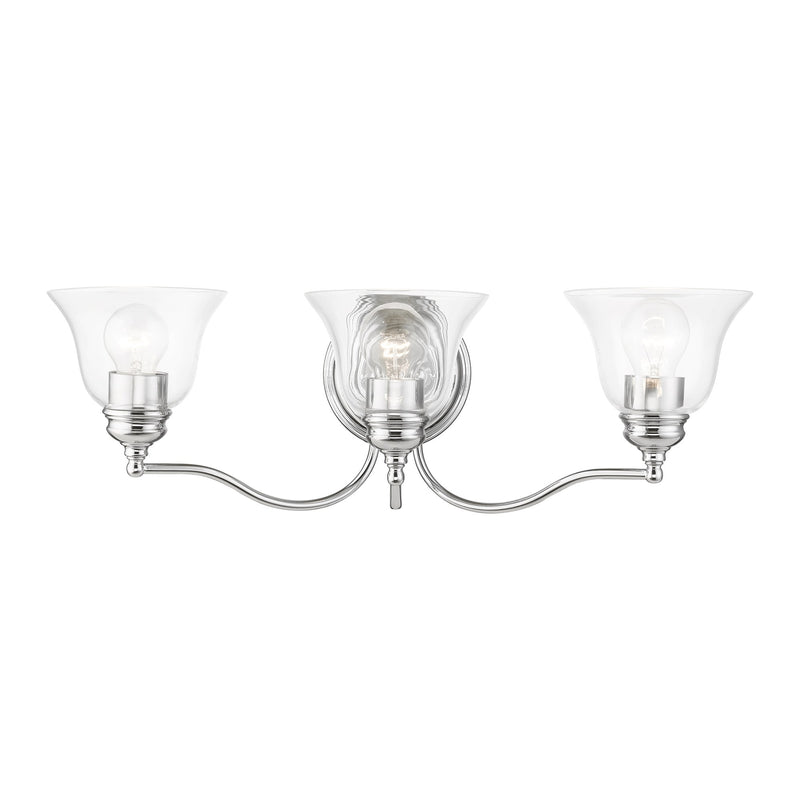 Moreland 3-Light 24" x 7.5" Bath Vanity Light in Polished Chrome