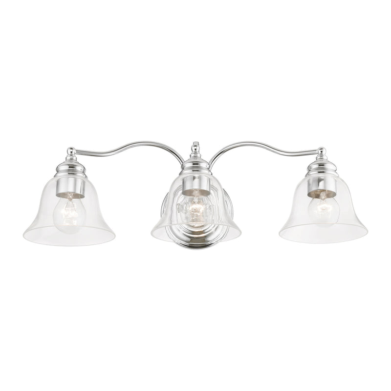 Moreland 3-Light 24" x 7.5" Bath Vanity Light in Polished Chrome