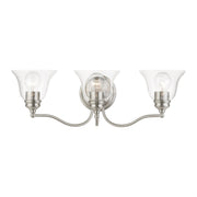 Moreland 3-Light 24" x 7.5" Bath Vanity Light in Brushed Nickel