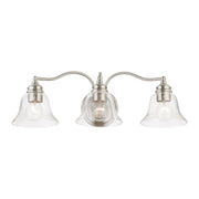 Moreland 3-Light 24" x 7.5" Bath Vanity Light in Brushed Nickel