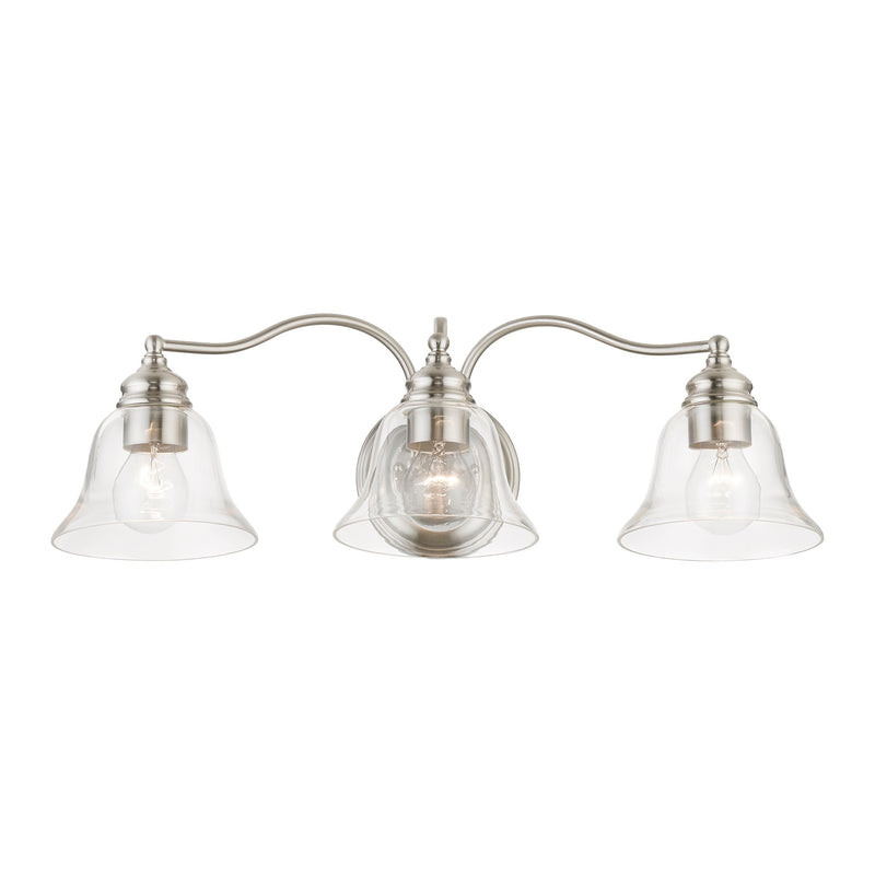 Moreland 3-Light 24" x 7.5" Bath Vanity Light in Brushed Nickel