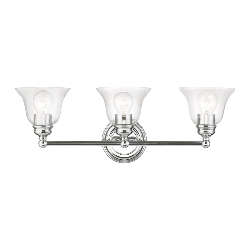 Moreland 3-Light 24" x 8.75" Bath Vanity Light in Polished Chrome