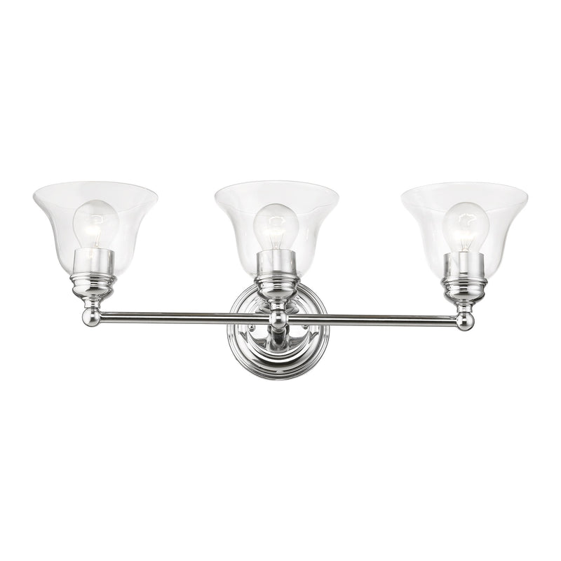 Moreland 3-Light 24" x 8.75" Bath Vanity Light in Polished Chrome