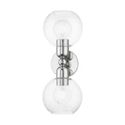 Downtown 2-Light Bath Vanity Light in Polished Chrome