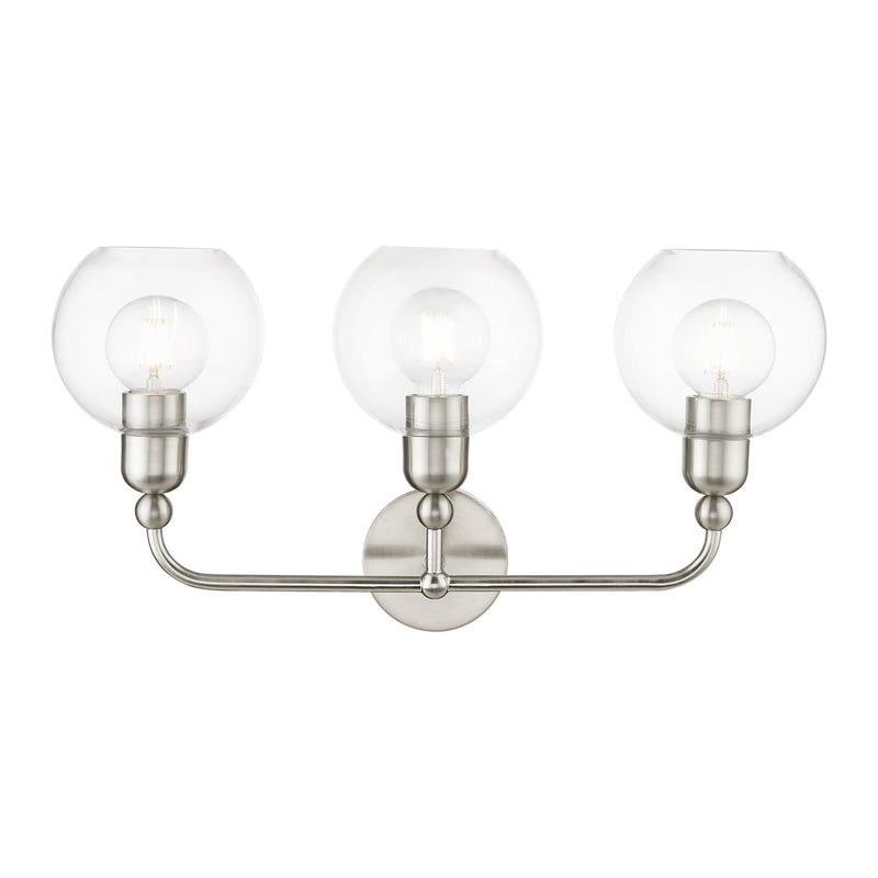 Downtown 3-Light Bath Vanity Light in Brushed Nickel