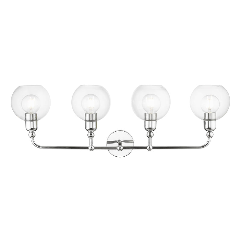 Downtown 4-Light Bath Vanity Light in Polished Chrome