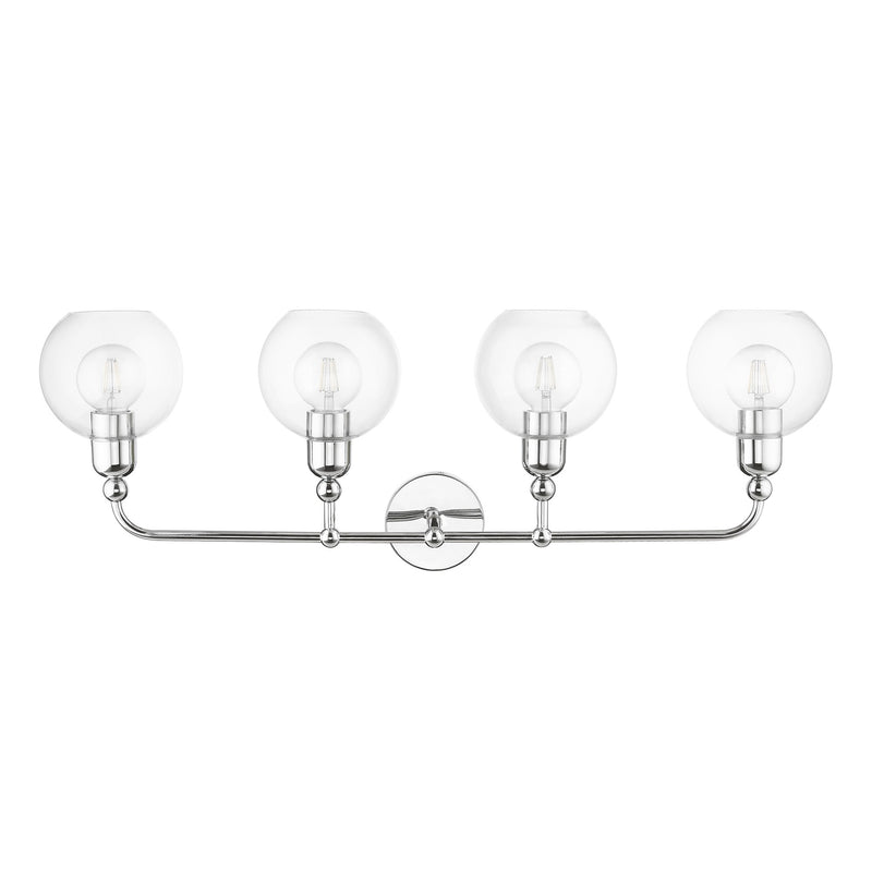Downtown 4-Light Bath Vanity Light in Polished Chrome