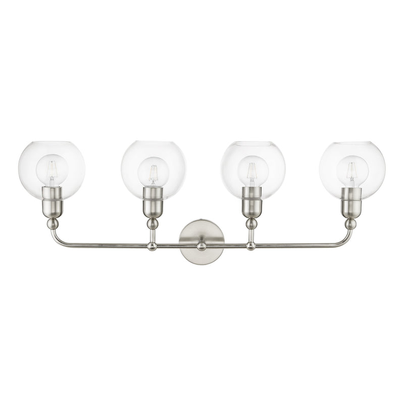 Downtown 4-Light Bath Vanity Light in Brushed Nickel