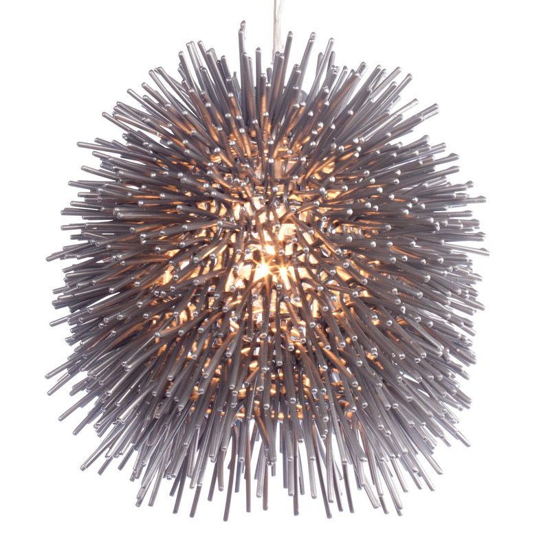 Urchin 9" Mini Pendant in Painted Chrome