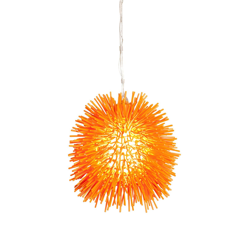 Urchin 9" Mini Pendant in Electric Pumpkin