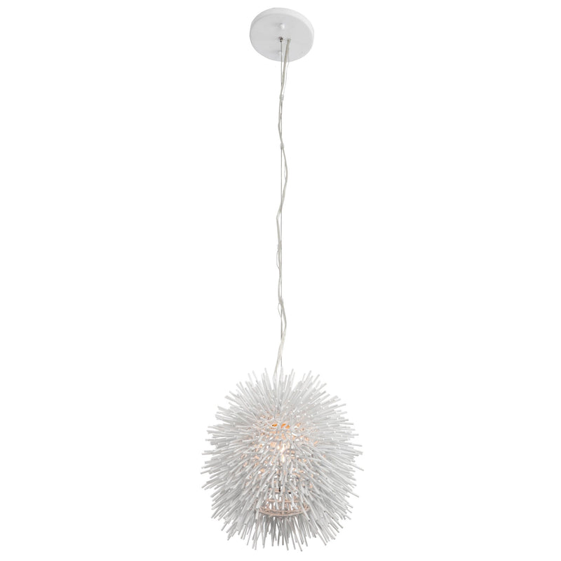 Urchin 9" Mini Pendant in White