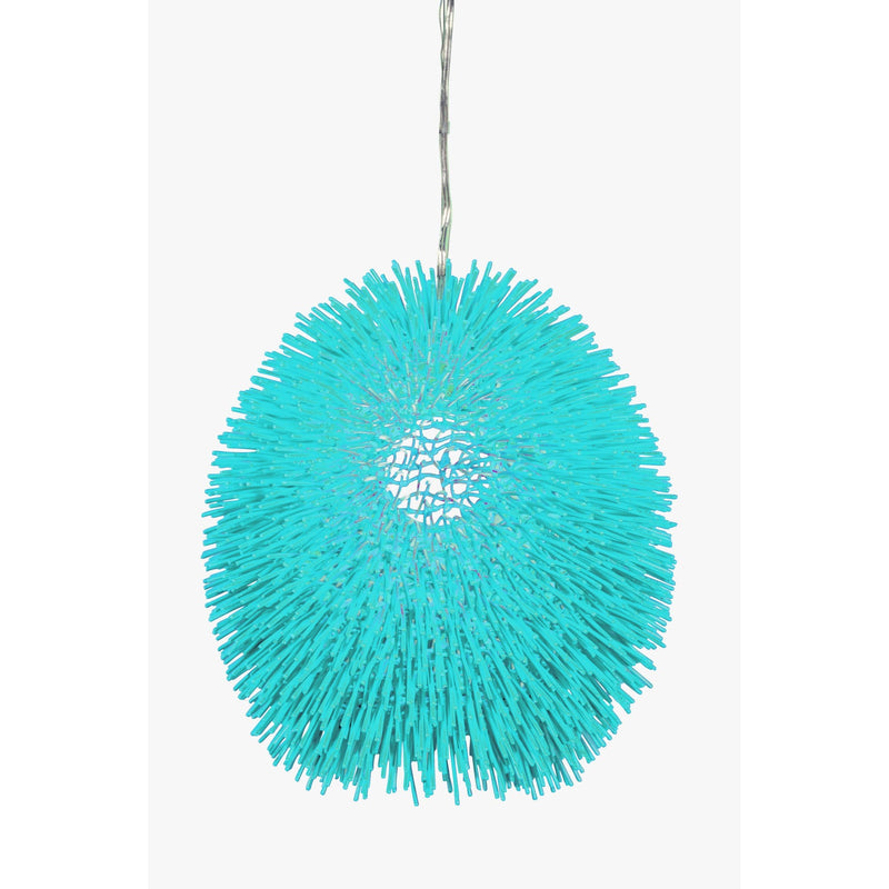 Urchin 13" Pendant in Aqua Velvet
