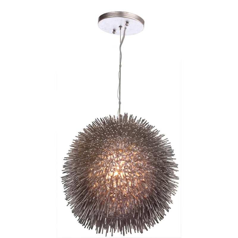 Urchin 13" Pendant in Painted Chrome