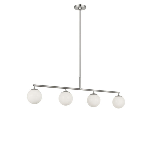 Nube 4-Light Linear Chandelier in Brushed Nickel