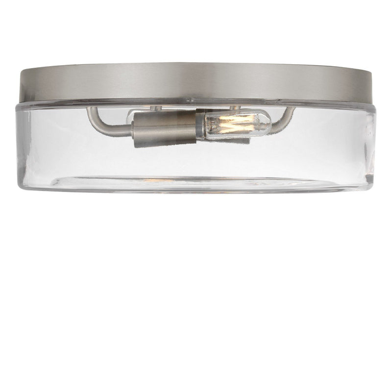 Rhett 2-Light Flush Mount in Brushed Nickel