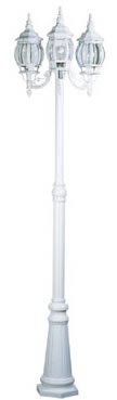 Classico 21" 3-Light Outdoor Post Light in White