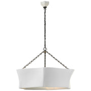 Ayers 31" Sculptural 6-Light Pendant in Bronze and Plaster White