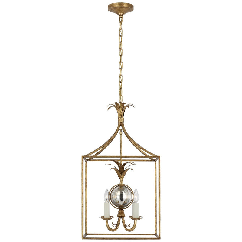 Gramercy 17" 4-Light Lantern Pendant in Gilded Iron