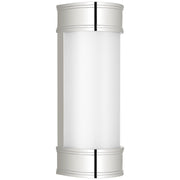 Marden 12" Salon Bath Sconce in Polished Nickel