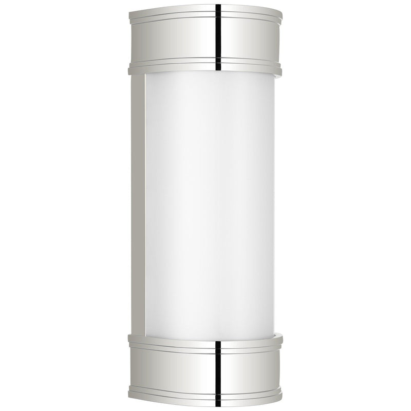 Marden 12" Salon Bath Sconce in Polished Nickel