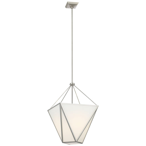 Lorino 17" Tapered Lantern Pendant in Polished Nickel