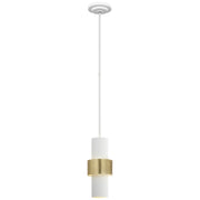 Chalmette 6" Layered Mini Pendant in Plaster White and Gild
