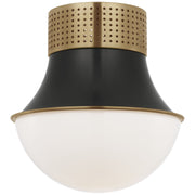 Precision 9" Flush Mount in Antique-Burnished Brass and Bronze