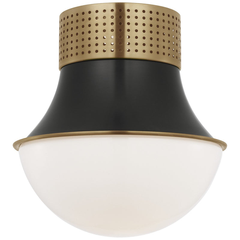 Precision 9" Flush Mount in Antique-Burnished Brass and Bronze