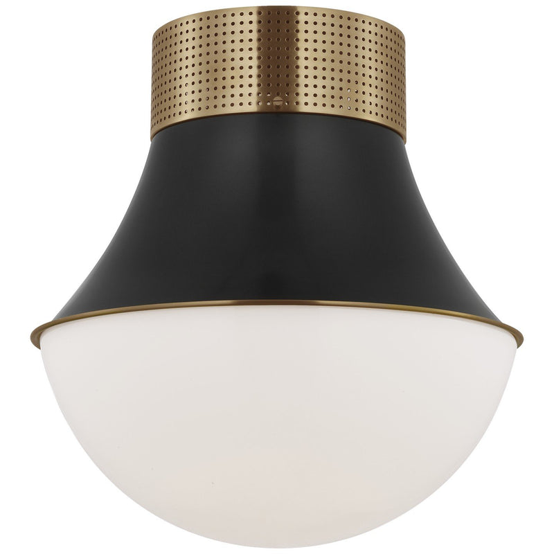 Precision 17" Flush Mount in Antique-Burnished Brass and Bronze