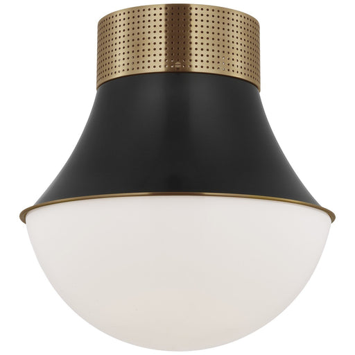 Precision 17" Flush Mount in Antique-Burnished Brass and Bronze