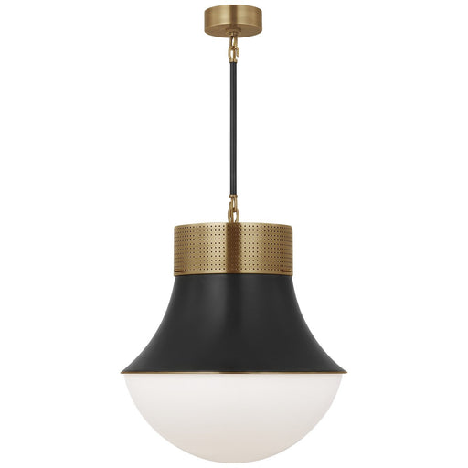 Precision Large Pendant in Antique-Burnished Brass and Bronze