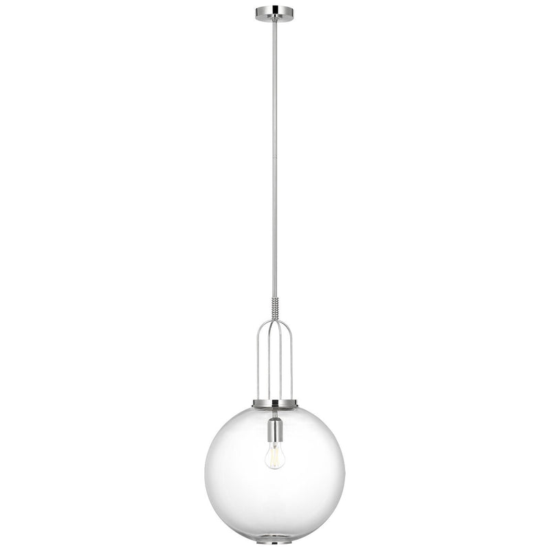 Meir 16" Pendant in Polished Nickel