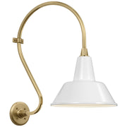 Academy Larrabee 15" Barn Light Outdoor Wall Lantern in Hand-Rubbed Antique Brass