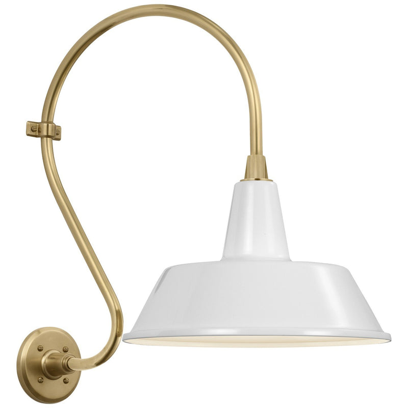 Academy Larrabee 15" Barn Light Outdoor Wall Lantern in Hand-Rubbed Antique Brass